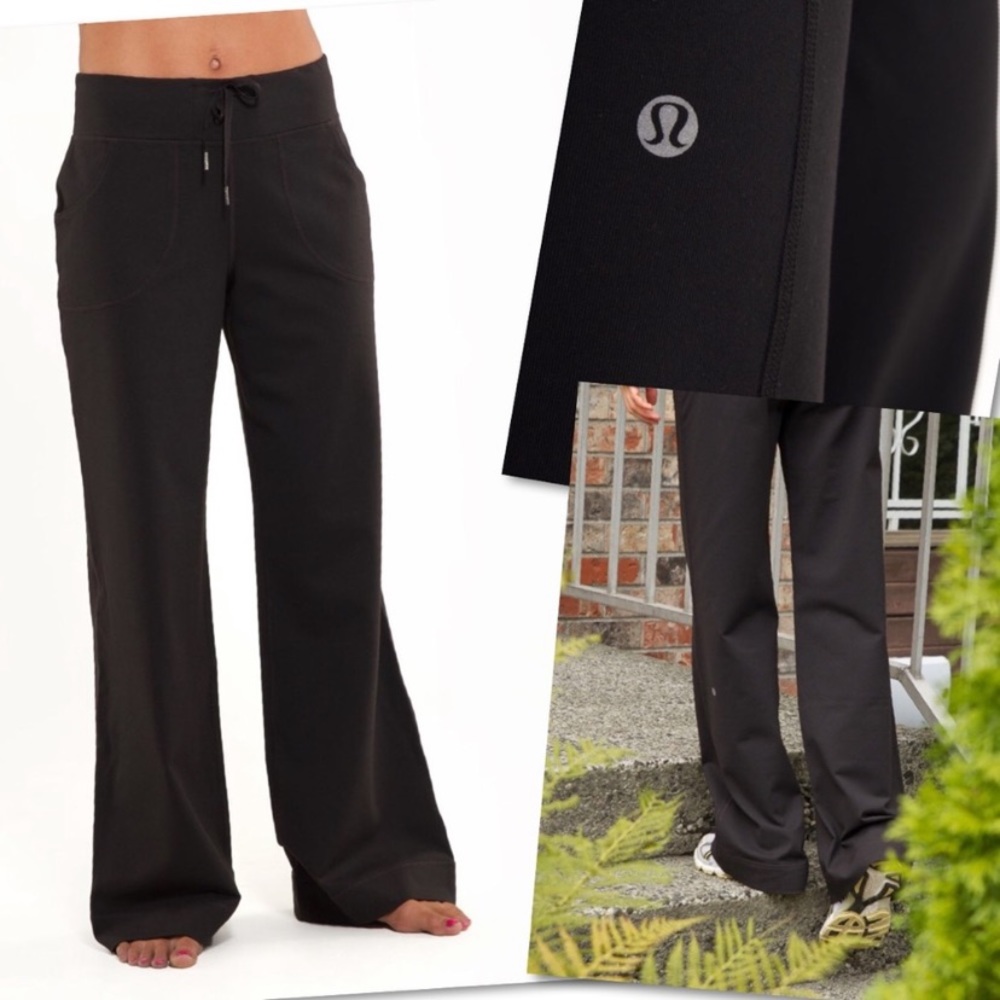 LULULEMON STILL PANT BLACK DRAWSTRING PANTS SZ 2